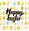 happy easter handwritten card vector image
