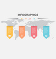 infographic design template with ribbons vector image