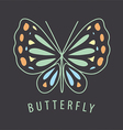 logo of the butterfly patterns on a dark vector image