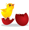 chicken and easter egg vector image vector image