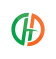 circle h company concept logo image vector image