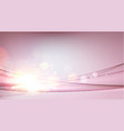 horizontal card with magic flow waves over blue vector image vector image