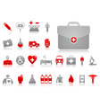 medical icons vector image vector image