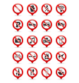 prohibition signs vector image vector image