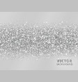 sparkling glitter border on grey background vector image