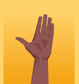 african american human hand showing gesture vector image