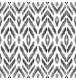 black and white ikat seamless pattern vector image