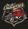 custom retro car vintage label vector image
