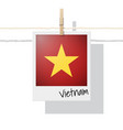 photo of vietnam flag on white background vector image