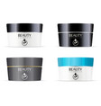 cream jars mockup set cosmetic and medical product vector image vector image