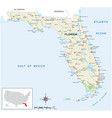 highly detailed physical map of the us state vector image vector image