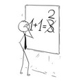 cartoon of businessman calculating mistake vector image