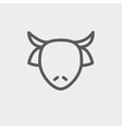cow head thin line icon vector image