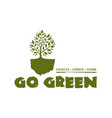 go green tree logo concept design vector image