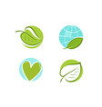 leaf logo environment ecology nature icon vector image vector image