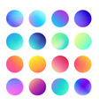 rounded holographic gradient sphere set vector image vector image