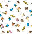 simple food and drink icon seamless pattern vector image vector image