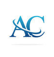 ac logo art icon design image vector image