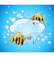 bubbles cloud in aquarium vector image vector image