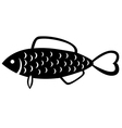 fish emblem vector image vector image