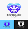 beauty salon logo icon emblem template vector image