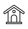 bird house icon line design isolated vector image vector image