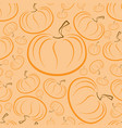 outline pumpkins seamless pattern pumpkin vector image