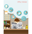 office worker read business newspaper in vector image vector image