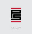 ps - initials or logo p and s - monogram vector image vector image