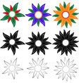 set of flowers vector image vector image