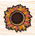 autumn leaves frame vector image vector image