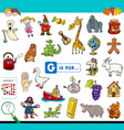 g is for educational game children vector image vector image
