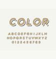 retro font and alphabet stock vector image