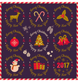 set christmas banners violet 2017 vector image vector image