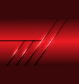 abstract red metallic overlap line shadow design vector image