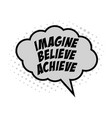 comic bubble text of motivational words vector image