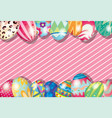cute happy easter day banner template vector image