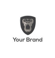 gorilla shield logo template vector image vector image