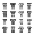 antique columns in greek and roman style vector image