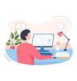 architect or engineer cartoon using vector image
