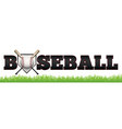 baseball word art vector image vector image