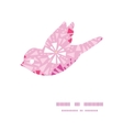 pink abstract triangles bird silhouette pattern vector image