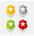 realistic design element police badge vector image