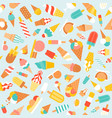 seamless pattern ice cream vector image vector image