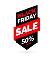 black friday sale banner and red colors vector image