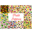 fresh fruit and berry seamless pattern background vector image vector image