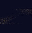 gold glitter shiny particles on a dark background vector image