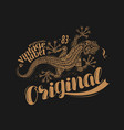 lizard t-shirt design drawn animal vintage vector image