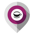 map pin symbol cafe gps pointer folded from vector image vector image