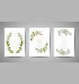 wedding invitation floral invite rsvp card design vector image vector image